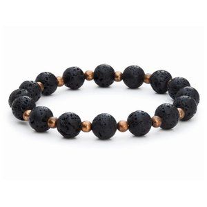 10mm Rose Gold Fusion Diffuser Beaded Stretch Bracelet